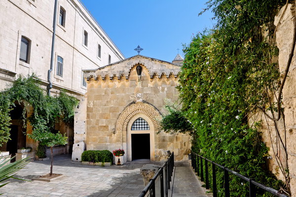 The second station of the Via Dolorosa-the Church of the flagellation (Jerusalem)