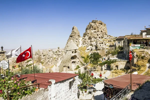 Uchisar Castle,cave, city, Capapdocia — Stock Photo, Image