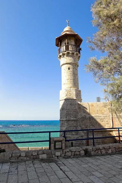 Zee moskee in de oude jaffa — Stockfoto