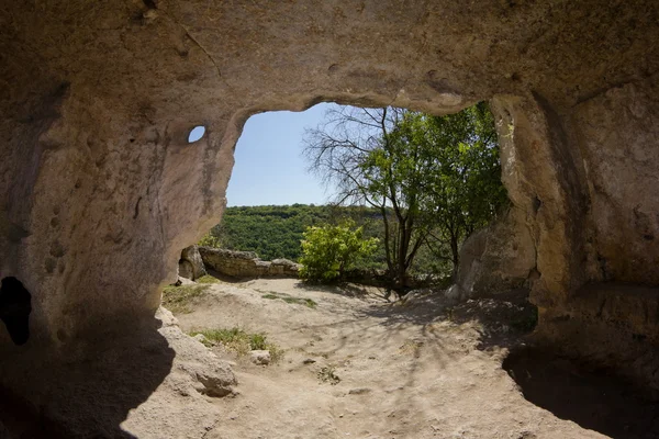 Cidades antigas cavernas da Crimeia Chufut-Kale — Fotografia de Stock