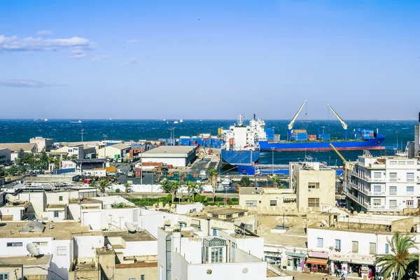 Vue depuis les hauteurs sur le port de Sousse Tunisie — Photo