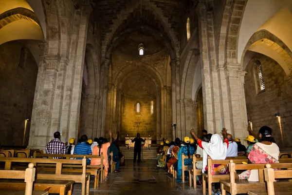 Homily in the Basilica of St. Anne (Jerusalem) — Stock Photo, Image