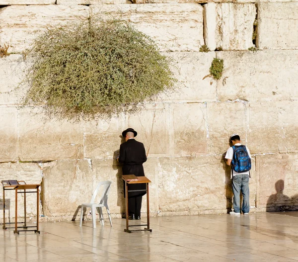 Jews pray at the Western Wall in Jerusalem Stock Picture