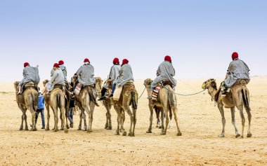 sahara Çölü, Tunus, Afrika deve karavan