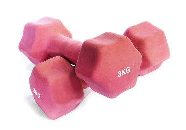 pembe dumbell 3 kg ağırlığında