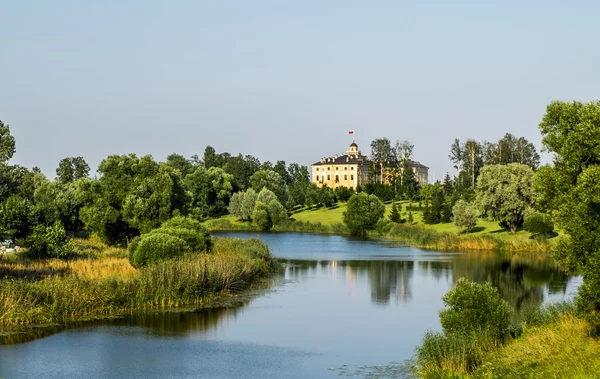 Congres Palace-Constantine Palace en Strelna en un soleado verano d — Foto de Stock