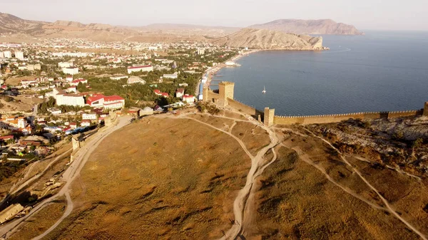 Sudak Kırım Eylül 2021 Sudak Taki Karadeniz Kıyısındaki Antik Ceneviz — Stok fotoğraf