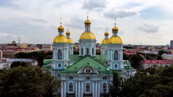 Saint Petersburg Rusya Ağustos 2021 Petersburg Daki Nikolsky Donanma Katedrali — Stok fotoğraf