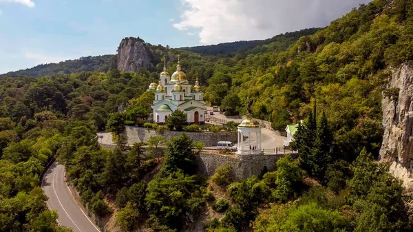 Yalta Crimea September 2021 Church Archangel Michael Gaspra Mountains Crimea — 스톡 사진