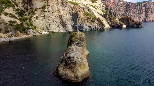 Cape Fiolent Sevastopol Crimea September 2021 Beautiful View George Rock — Stock Photo, Image