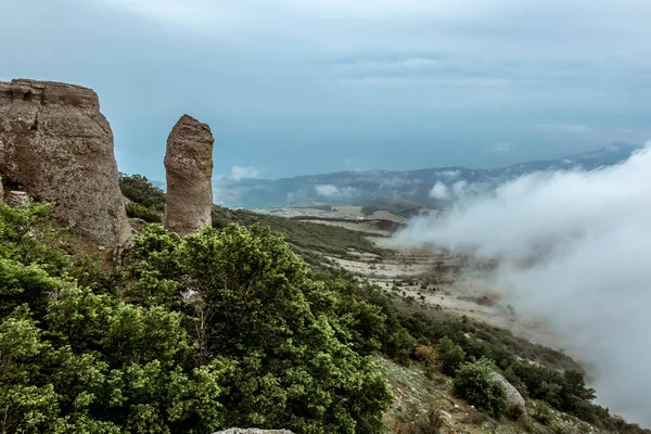 Aerial View Demerdzhi Mountain Range Ghost Valley Crimea Peninsula — Stock Photo, Image