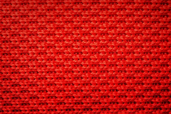 Fond Rouge Abstrait Tissu Tricot Rouge Tissage Comme Fond — Photo