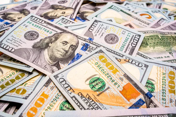 Muitos Dólares Americanos Como Pano Fundo Crescimento Dólar — Fotografia de Stock