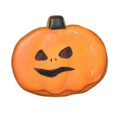 Halloween goodies. Gingerbread in the form of a pumpkin for Halloween.