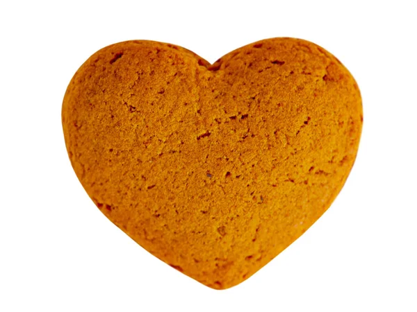 Gingerbread Close Shape Gingerbread Form Heart Macro Photo — Stock Photo, Image