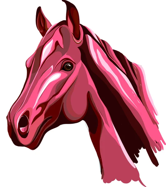 Cavalo rosa —  Vetores de Stock