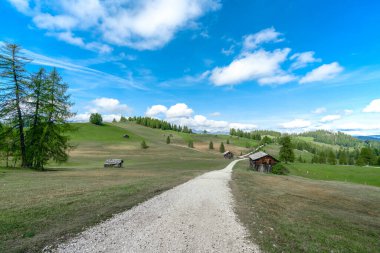 Pra de Armentara - Güney Tyrol 'daki Ermentara Alp Çayırı boyunca yürüyüş