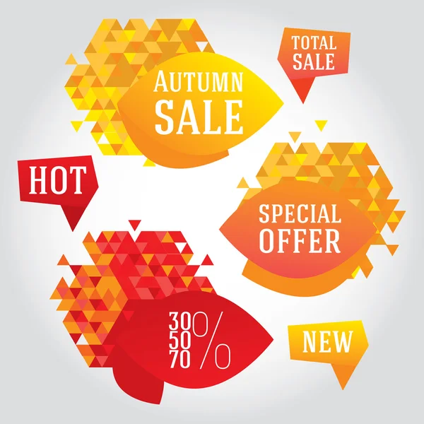 Elementos de diseño de venta de otoño . — Vector de stock
