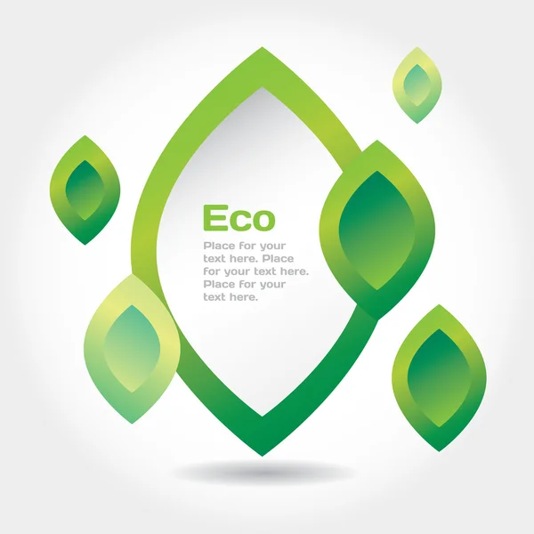 Elementos de design vetorial verde tema ecológico . — Vetor de Stock