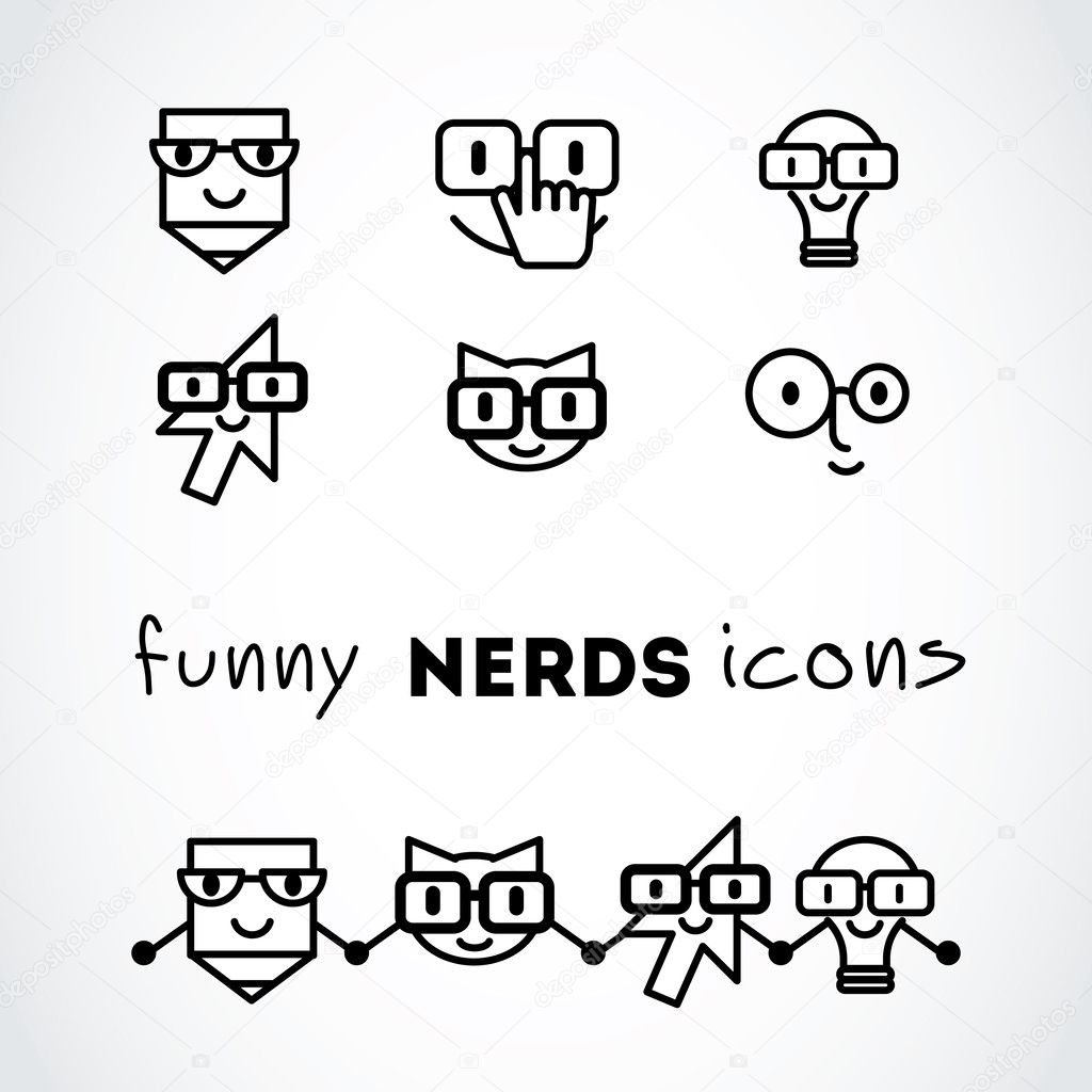 Vektorgrafiken Nerds Vektorbilder Nerds Depositphotos