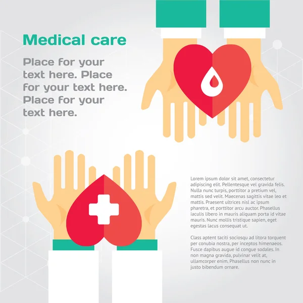 Donación médica. Las manos dan corazón a otro — Foto de Stock