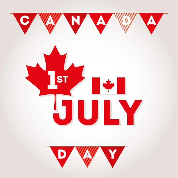 Canada Day first of July. — Stock Vector