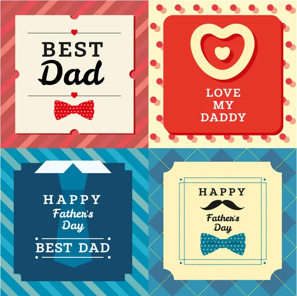 हैप्पी पिता दिवस ग्रीटिंग कार्ड — स्टॉक वेक्टर