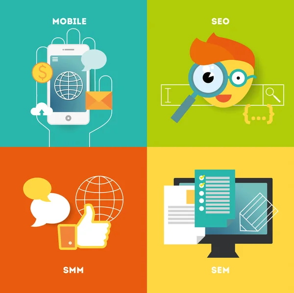 Marketing mobile et internet — Image vectorielle