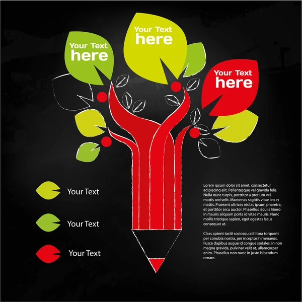 Penna träd, information grafik — Stock vektor