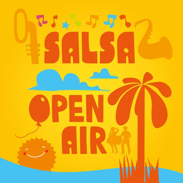 Salsa Open Air — Stock Vector