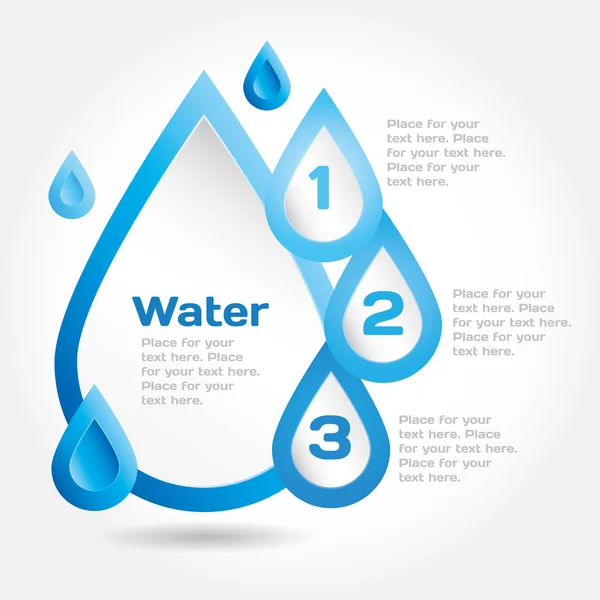 Éléments thème de l'eau — Image vectorielle