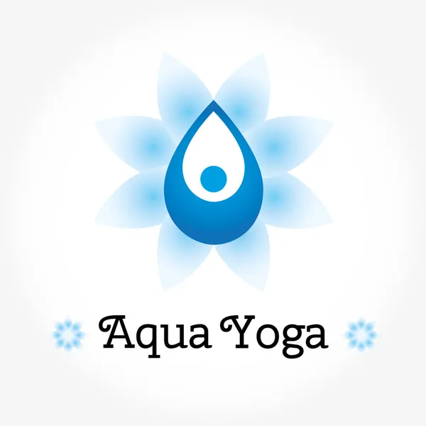 Aqua yoga logo — Stock Vector