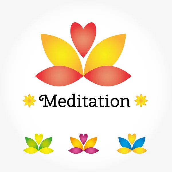 Meditace logo — Stockový vektor