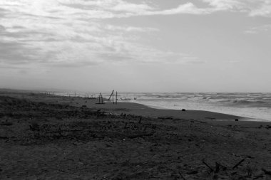 Torre del lago 'nun serbest plaj manzarası