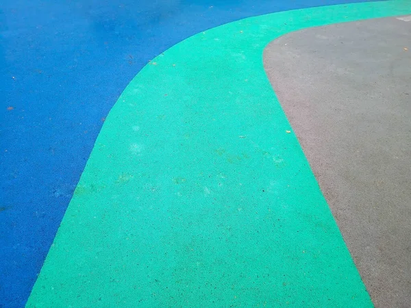 Красочный Фон Игровой Площадки Серо Голубая Резиновая Открытая Игровая Площадка — стоковое фото