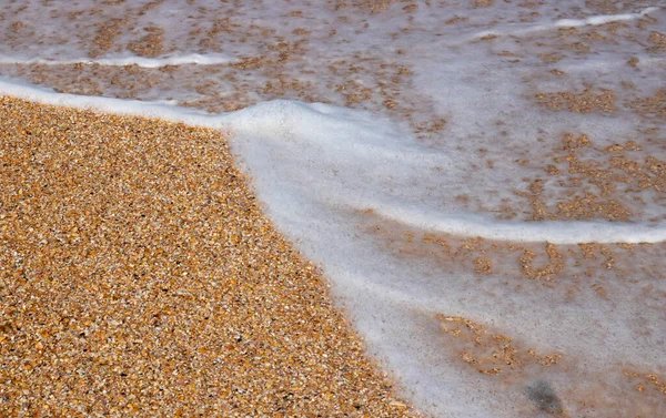 Фон Білої Піни Хвилі Піщаного Пляжу — стокове фото