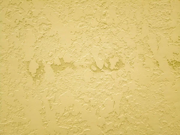 Texture Fond Plâtre Décoratif Jaune Sur Mur Ciment — Photo