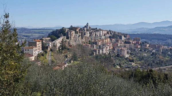 Uitzicht Het Dorp Van Orte Italiaans Gemeenschappelijk Viterbo Latium Italië — Stockfoto
