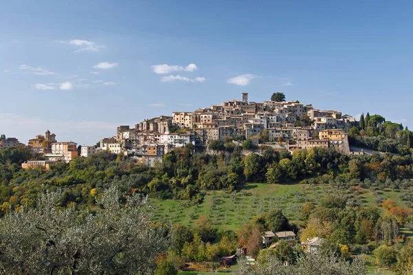 Landschap Van Het Dorp Casperia Sabina Rieti Lazio Italië — Stockfoto