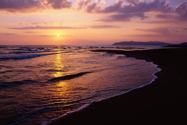 Sunset Sea Tuscany Beach Italy Europe — Stock Photo, Image