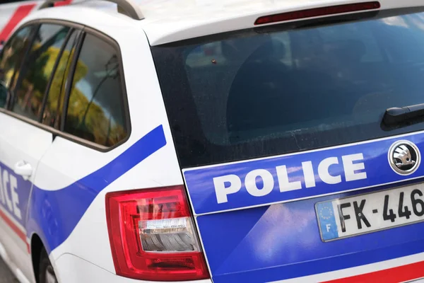 Париж Франция Сентябрь 2020 Полицейские Автомобили Улицах Парижа — стоковое фото