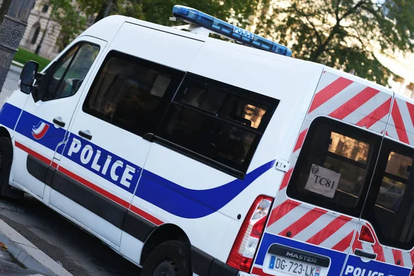 Parigi Francia Settembre 2020 Auto Della Polizia Strade Parigi — Foto Stock