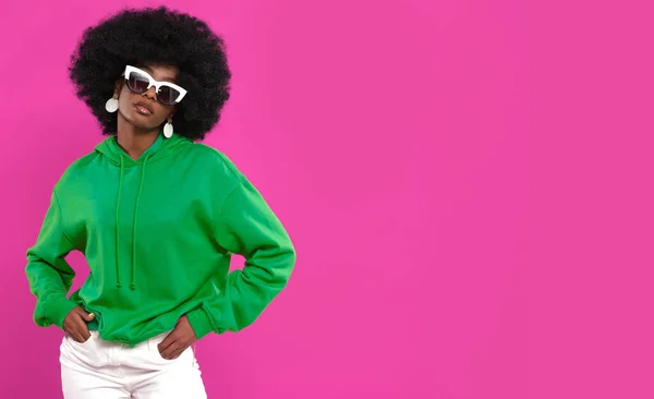 Afro Amerikansk Mode Kvinnlig Modell — Stockfoto