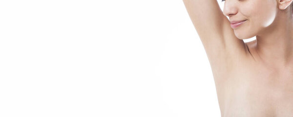 Гладкая кожа после лазерной эпиляции.