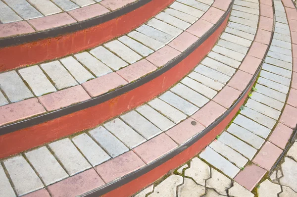 Red and gray stairs — Stock Photo, Image