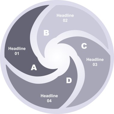 Infographic vektör daire