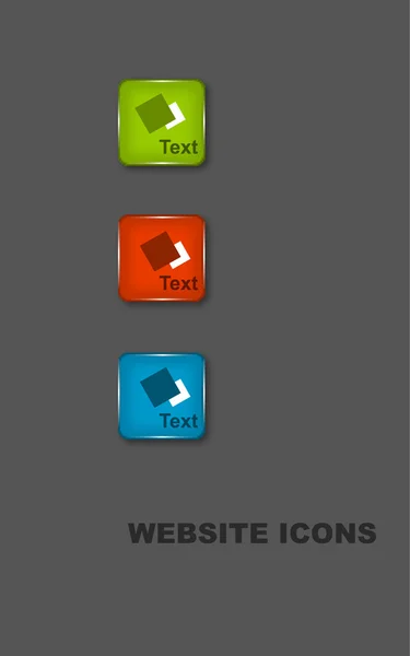 Beautiful website icons with text — Stock Vector