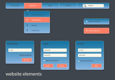 İş Web sitesi öğeleri