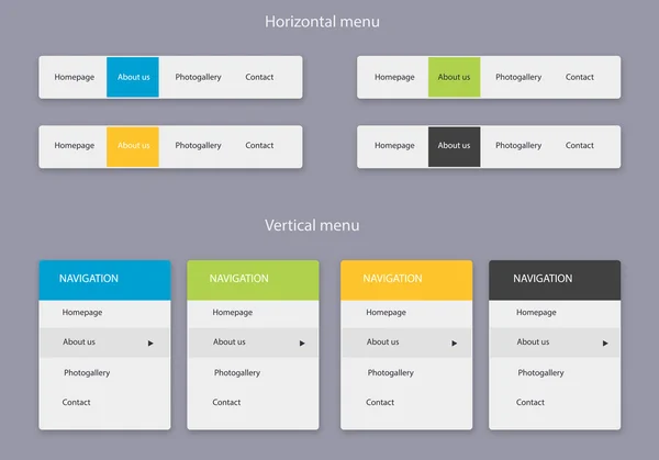 yatay ve dikey menü