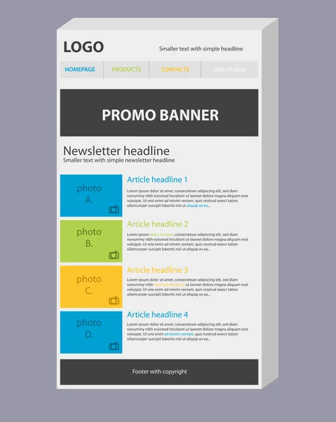 Bülten 3B şablon renkler